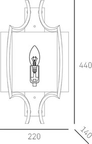 Cosmolight glamour modern fali lámpa faro fehér nikkel cosw01053ni-wh