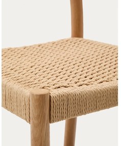 Natúr színű tölgyfa bárszék (ülésmagasság 65 cm) Yalia – Kave Home