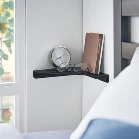 Fekete fém fali sarokpolc 22 cm Tower – YAMAZAKI