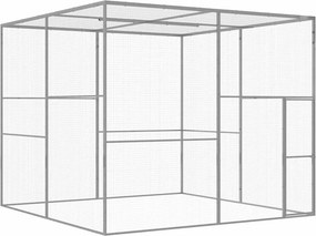 vidaXL horganyzott acél macskaketrec 3 x 3 x 2,5 m
