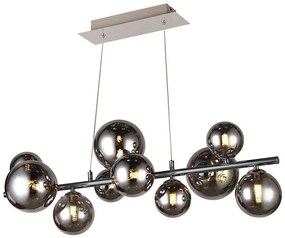 Wofi Wofi 6014.10.24.9000 - VILLA LED csillár 10xG9/3W/230V fekete/krom W3912