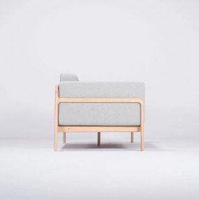 Fawn kékesszürke kanapé tölgyfából, 180 cm - Gazzda