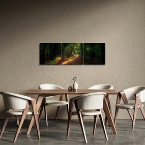 Erdei út képe (órával) (90x30 cm)