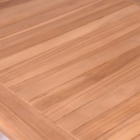 DIVERO Étkezőasztal kezelt tömör teakfa 120 x 70 cm