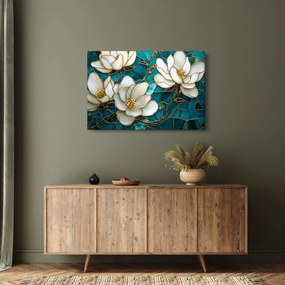 Kép - Ólomüveg magnóliával (90x60 cm)