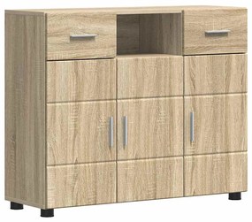 Széf fiókkal tárolóval sonoma tölgy 88.5 x 30.5 x 73 cm Faanyag