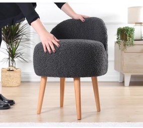 MIKI puff, átmérő 46 cm, sötétszürke