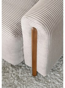 Bézs kordbársony kinyitható-tárolóhelyes kanapé 244 cm Arcadova – ELTAP