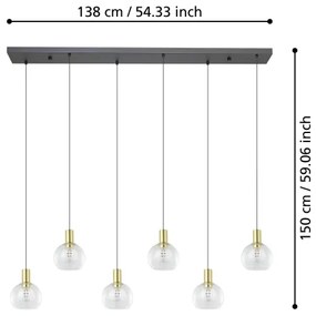 Eglo 390281 - LED Dimmelhető csillár zsinóron TERQUE 6xLED/5,4W/230V 3000K