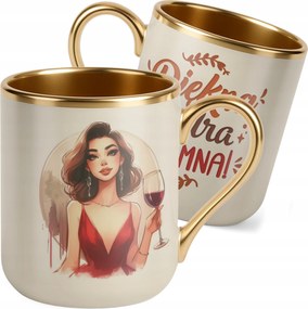 Prémium Bögre Arany Ekrü Nőnap Vicces Ajándék Nőknek