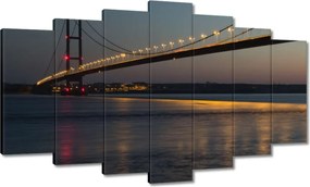 Vászonkép 140x80 Híd lámpákkal