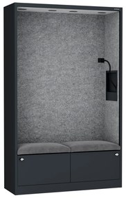 Sally 1150mm korpus Antracytowy - siedzisko Szary