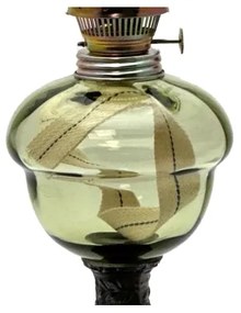 Petroleumlámpa BARBORA 54 cm erdőzöld színben