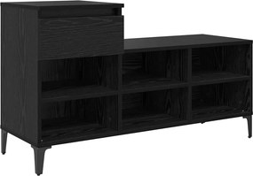 vidaXL Cipőszekrény fiókkal Musta tammi 102 x 36 x 60 cm Faanyag