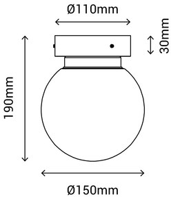 Sena bronzszínű mennyezeti lámpa, ø 15 cm - SULION