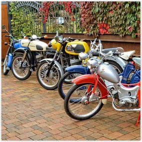 Poszterek 100x100 Antik motorkerékpárok