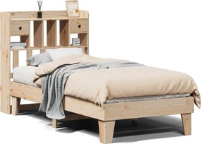 vidaXL tömör fenyőfa ágy matrac nélkül 100 x 200 cm