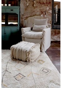 Bézs mosható kézi szövésű pamut szőnyeg 140x200 cm Kaarol Earth – Lorena Canals