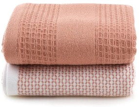 Lazacszínű darázsmintás törölköző szett 2 db-os 40x60 cm Betty – Foutastic