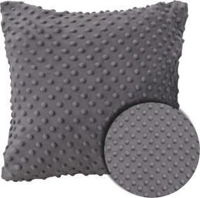 Dekoratív Párnahuzat Grafit Dombornyomott 40x40 Minky