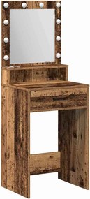vidaXL Öltözködőasztal fiókkal Öreg fa 50 x 41 x 135 cm Faanyag