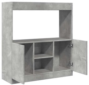 betonszürke szerelt fa magasszekrény 92 x 33 x 100 cm