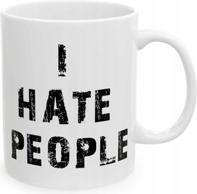 Nyomott mintás bögre introvertáltaknak I Hate People Utálom az embereket