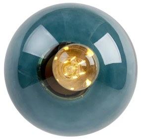 Okos mennyezeti lámpa sárgarézzel és óceánkék üveggel, WiFi-vel ST64 - Pallon