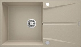 Corio gránit mosogató_homok_1 medence+rövid csepegtető