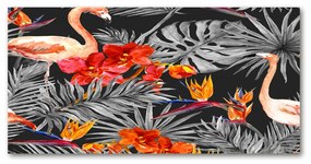 Akrilkép Flamingók és virágok oah-115695227