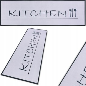 Konyhai Járda Szürke 80x200 Konyhai Szőnyeg Fekete Gumírozott