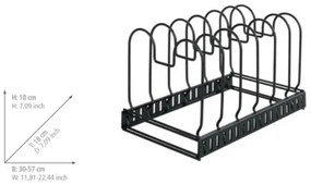 WENKO 53149100 - Fedőtartó és serpenyőtartó 18x18 cm fekete