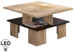 Dohányzóasztal Supra 1 (világos sonoma + sötét). 780013