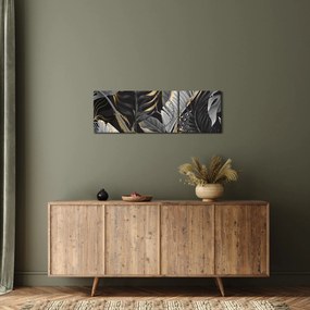 Kép - Arany dzsungel (órával) (90x30 cm)