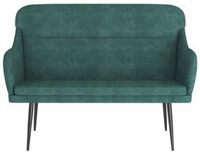 vidaXL sötétzöld bársonypad 110 x 76 x 80 cm