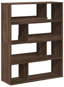 barna tölgy színű szerelt fa könyvszekrény 100 x 33 x 125,5 cm