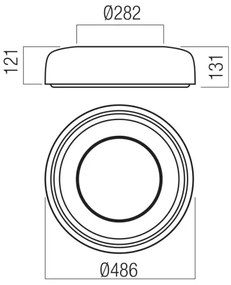 Redo 01-3721 - LED mennyezeti lámpa DIP LED/30W/230V átm. 48,6 cm bézs