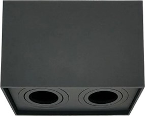 Led Mennyezeti Lámpa Dupla Halogén Lámpa Négyzet alakú 35W GU10 FeketeRN