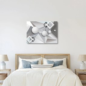 Geometriai absztrakt kép (üvegen) (70x50 cm)