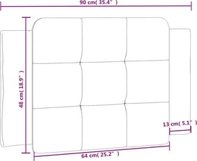 fehér műbőr fejtámla párna Zadar 90 cm