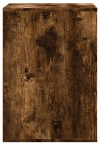 füstös tölgy színű szerelt fa fiókos sarokszekrény 60x41x58 cm