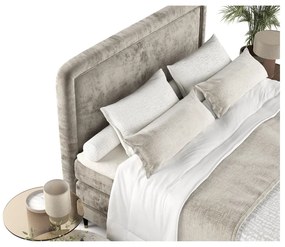 Világosbarna boxspring ágy 160x200 cm Dove – Maison de Rêve