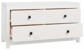 fehér tömör fenyőfa kisszekrény 100x40x54 cm