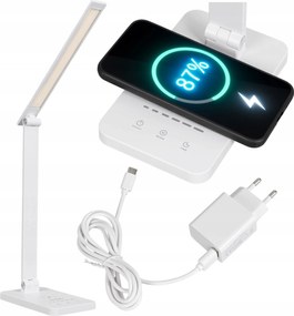 Asztali Led lámpa 5 Színű Fény Fehér 6W Usb indukciós töltő Időzítő