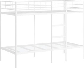 vidaXL fehér acél emeletes ágy matrac nélkül 100 x 190 cm