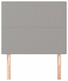 2 db világosszürke szövet fejtámla 100x5x78/88 cm
