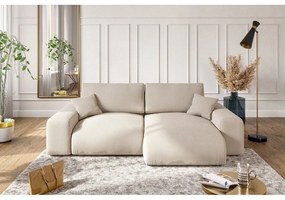 Bézs kordbársony sarokkanapé (variálható) Justin – Ropez