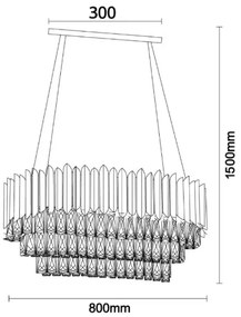 Brilagi - CARLOS kábeles csillár 10xE14/40W/230V
