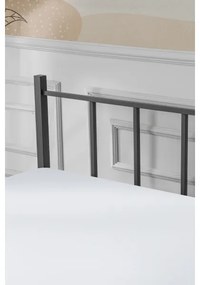 Fémkeretes kétszemélyes ágy ORMEL 120x200 cm, fekete, teherbírás 120 kg