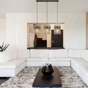 Globo 15698-3H - Csillár zsinóron GORLEY 3xE27/60W/230V fekete